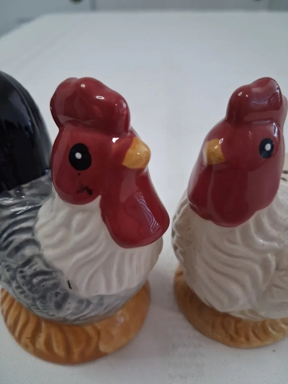 Ceramic Rooster and Hen Salt and Pepper Shakers